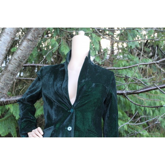 Dark Green Classic velvet Jacket
